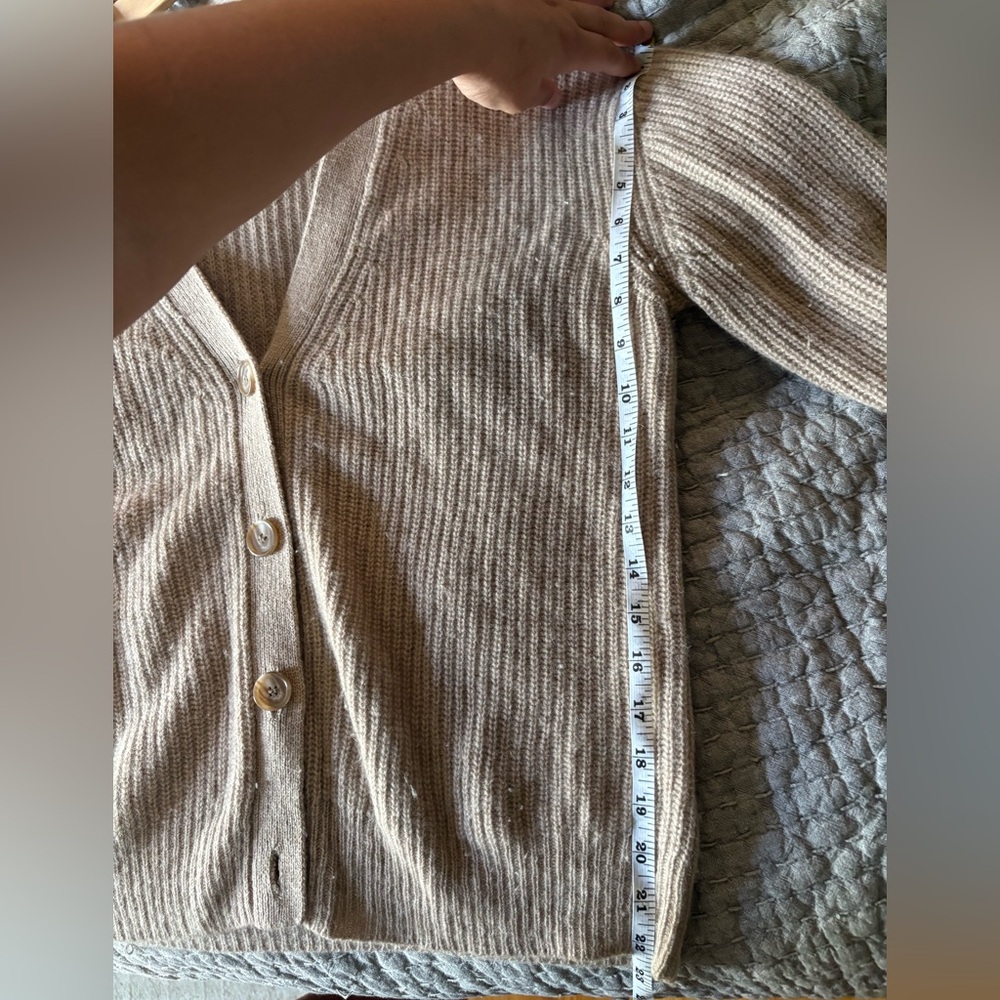 Quince Ribbed Cashmere Cardigan | size small - Picture 8 of 10